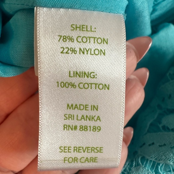 Lilly Pulitzer Strapless Caitlin Dress Shorely Blue Embroidered Mini Sz 8 #595 - Picture 7 of 11